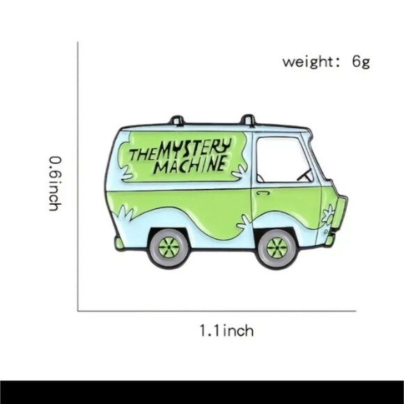MYSTERY Machine van pin badge alloy Brooch - Picture 2 of 7